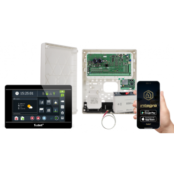 ZESTAW ALARMOWY SATEL INTEGRA 64 PLUS + INT-TSI-B + OPU-3P + AWT800 + 17Ah + INT-GSM LTE